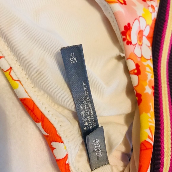 🧡🌺AERIE-ORANGE FLORAL BRIGHT RACERBACK BIKINI TOP🌺🧡 - Picture 8 of 11
